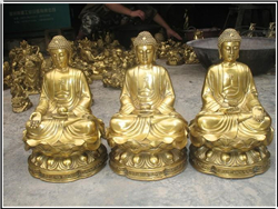 供應(yīng)銅雕三寶佛 供應(yīng)銅雕三寶佛