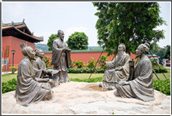 孔子教學(xué)銅像 孔子教學(xué)銅像