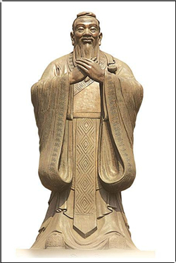 孔子銅像畫 孔子銅像畫