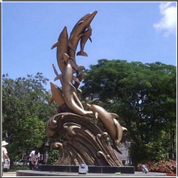 廣場(chǎng)海豚雕塑 廣場(chǎng)海豚雕塑