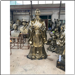 孔子手拿書卷銅雕塑 孔子手拿書卷銅雕塑