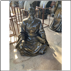 孔子坐著拿書銅雕塑 孔子坐著拿書銅雕塑