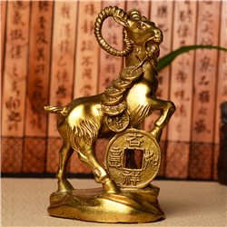 風(fēng)水銅羊擺件