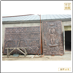 鑄銅關(guān)公 純手工浮雕定制