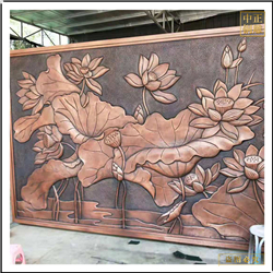大型荷花銅浮雕圖片 大型荷花銅浮雕圖片