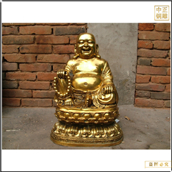 彩繪彌勒佛銅像 彩繪彌勒佛銅像