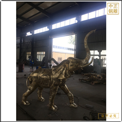 酒店別墅門(mén)口銅雕大象