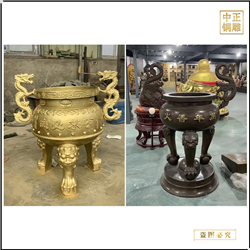 長方形銅香爐鑄造廠家 長方形銅香爐鑄造廠家