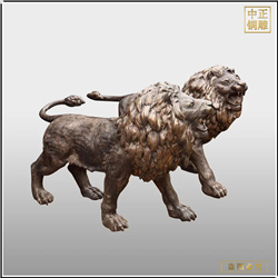 文廟大門(mén)守門(mén)雄獅雕塑