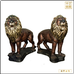 一對(duì)銅獅子雕塑價(jià)格