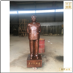 純銅名人背手像鑄造 純銅名人背手像鑄造