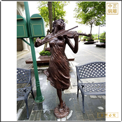 景觀拉琴人物雕塑銷(xiāo)售 