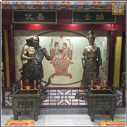 上古女?huà)z伏羲神像銅雕 