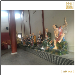 制作銅雕十八羅漢坐像 制作銅雕十八羅漢坐像