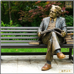 西方園林看書(shū)人物雕塑 