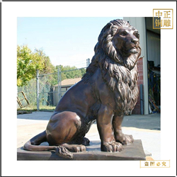 坐姿銅獅子雕塑 坐姿銅獅子雕塑