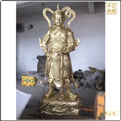 制做鑄銅韋陀佛像 制做鑄銅韋陀佛像