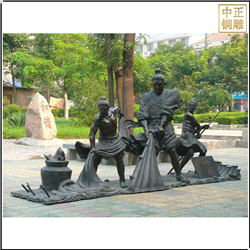 大型捕魚(yú)人物景觀(guān)雕塑、