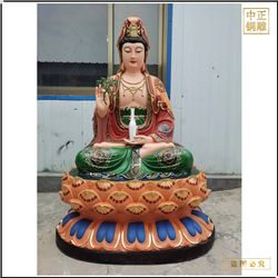 坐像觀音菩薩銅雕塑定制 坐像觀音菩薩銅雕塑定制