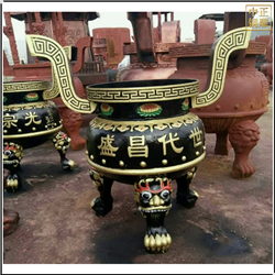 大型圓形銅香爐定制 大型圓形銅香爐定制