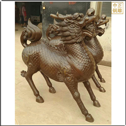 站像火麒麟鑄銅雕塑 站像火麒麟鑄銅雕塑