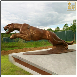 室外景觀豹子銅雕塑 室外景觀豹子銅雕塑