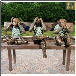 室外小猴子銅雕塑 室外小猴子銅雕塑