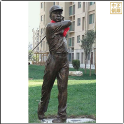 帶紅領(lǐng)巾打高爾夫人物雕塑 帶紅領(lǐng)巾打高爾夫人物雕塑