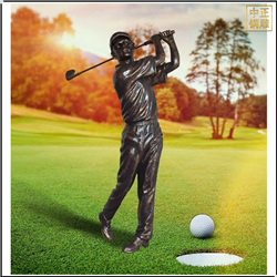 少女打高爾夫銅雕塑 少女打高爾夫銅雕塑