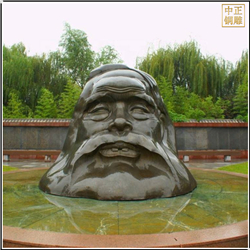 仿銅孔子頭像雕塑 仿銅孔子頭像雕塑