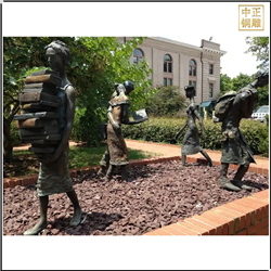 戶外青銅學(xué)生抽象雕塑 戶外青銅學(xué)生抽象雕塑