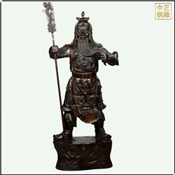 立刀關(guān)公銅雕塑鑄造 立刀關(guān)公銅雕塑鑄造