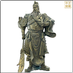 提刀捋胡子銅關(guān)公雕塑 提刀捋胡子銅關(guān)公雕塑