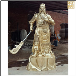 貼金提刀關(guān)公銅像圖片 貼金提刀關(guān)公銅像圖片
