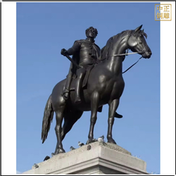 鑄銅關(guān)公 大型騎馬景觀人物雕塑