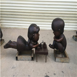 下象棋銅雕 下象棋銅雕