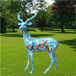 彩繪銅鹿雕塑 彩繪銅鹿雕塑